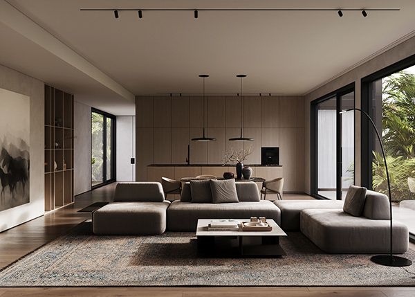 living room interior 3d visualization anna fedotova