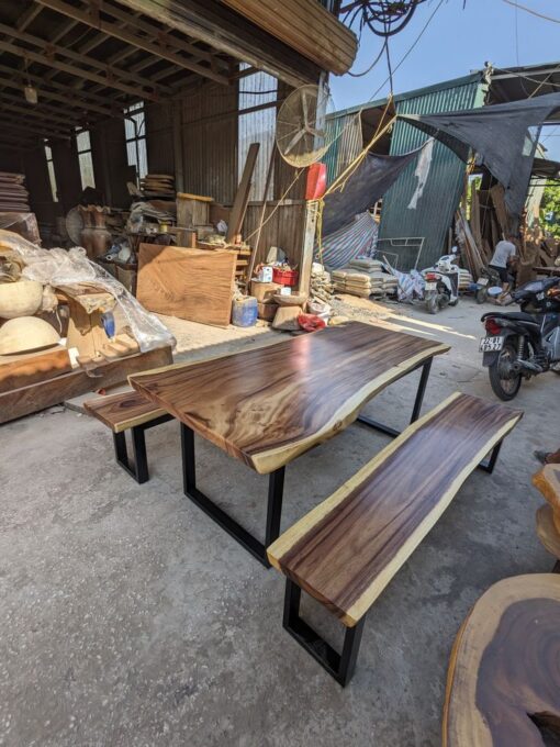 Set Kursi Makan Meja Kayu Trembesi