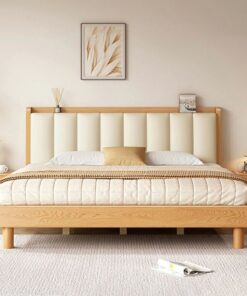 Tempat Tidur Kayu Jati Kombinasi Jok