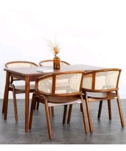 Set Meja Makan Cafe Rotan Cleopatra
