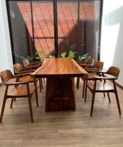 Set Meja Makan Kayu Trembesi Utuh