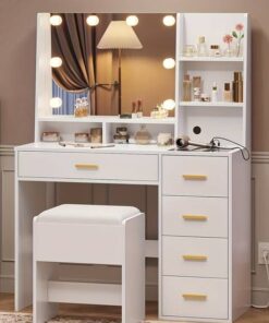 Meja Rias Lampu Terbaru Warna Putih