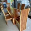 Set Meja Makan Solid Trembesi 6 Kursi