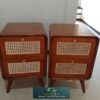 Nakas Bedside Retro Anyaman Rotan