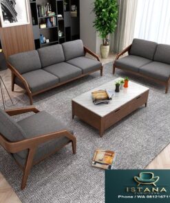 Sofa Ruang Tamu Modern Kayu Jati