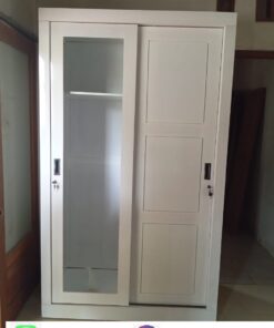 Lemari Pakaian Minimalis Kayu Jati Pintu 2