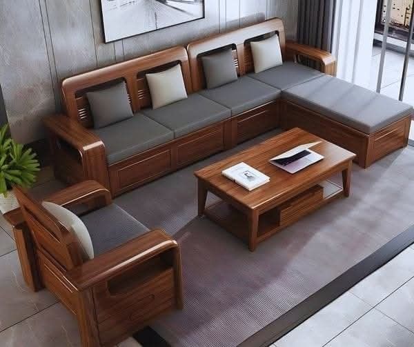 Kursi Tamu Minimalis Kayu Jati Dudukan Jok