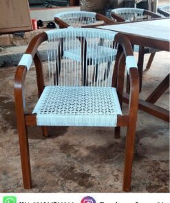 Kursi Cafe Jati Anyaman Tali