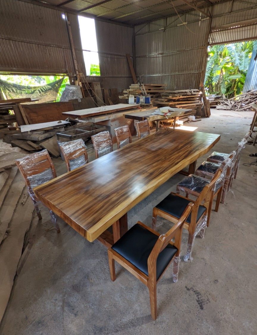 Jual Meja Kayu Solid Trembesi Utuh Jepara