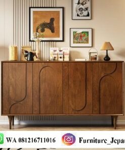 Credenza Kayu Jati Minimalis Modern