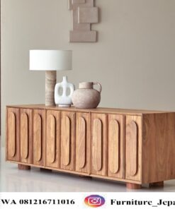 Bufet Ruang Tamu Modern Kayu Jati Solid