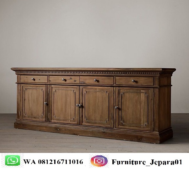 Bufet Kayu Jati Klasik Elegan