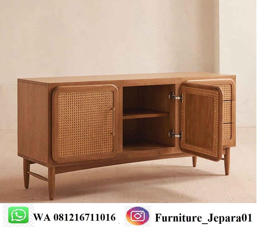 Jual Kabinet TV Anyaman Rotan