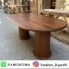 Meja Makan Kayu Jati Oval Salur