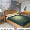 Tempat Tidur Minimalis Modern Kayu Jati Dengan Rotan