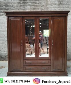 Jual Lemari Pakaian Kayu Jati Custom