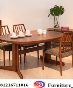 Jual Set Meja Makan Jati Vintage Minimalis