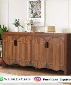 Bufet Sideboard Minimalis Kayu Jati Solid