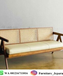 Rattan Double Seater Chair - Kursi Sofa Rotan Jati