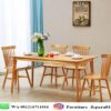 Set Meja Makan Kayu Jati Gaya Minimalis