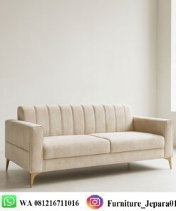 Sofa Tamu Minimalis Olive Kaki Besi
