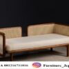 Sofa Kayu Jati Model Retro Kombinasi Rotan