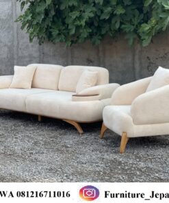 Sofa Minimalis Shabby Rangka Kayu Jati