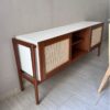 Bufet Retro Mid-Century Anyaman Rotan