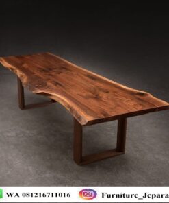 Meja Solid Kayu Trembesi Utuh