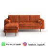 Sofa Bed Sudut Bentuk L Berlapis Kain Beludru