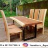 Set Meja Makan Kayu Trembesi Mewah Elegant